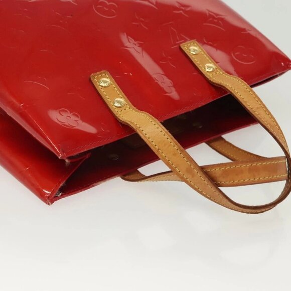LOUIS VUITTON Monogram Vernis Reade PM Hand Bag Red Rouge M91088 LV Auth 137115 - Picture 7 of 16